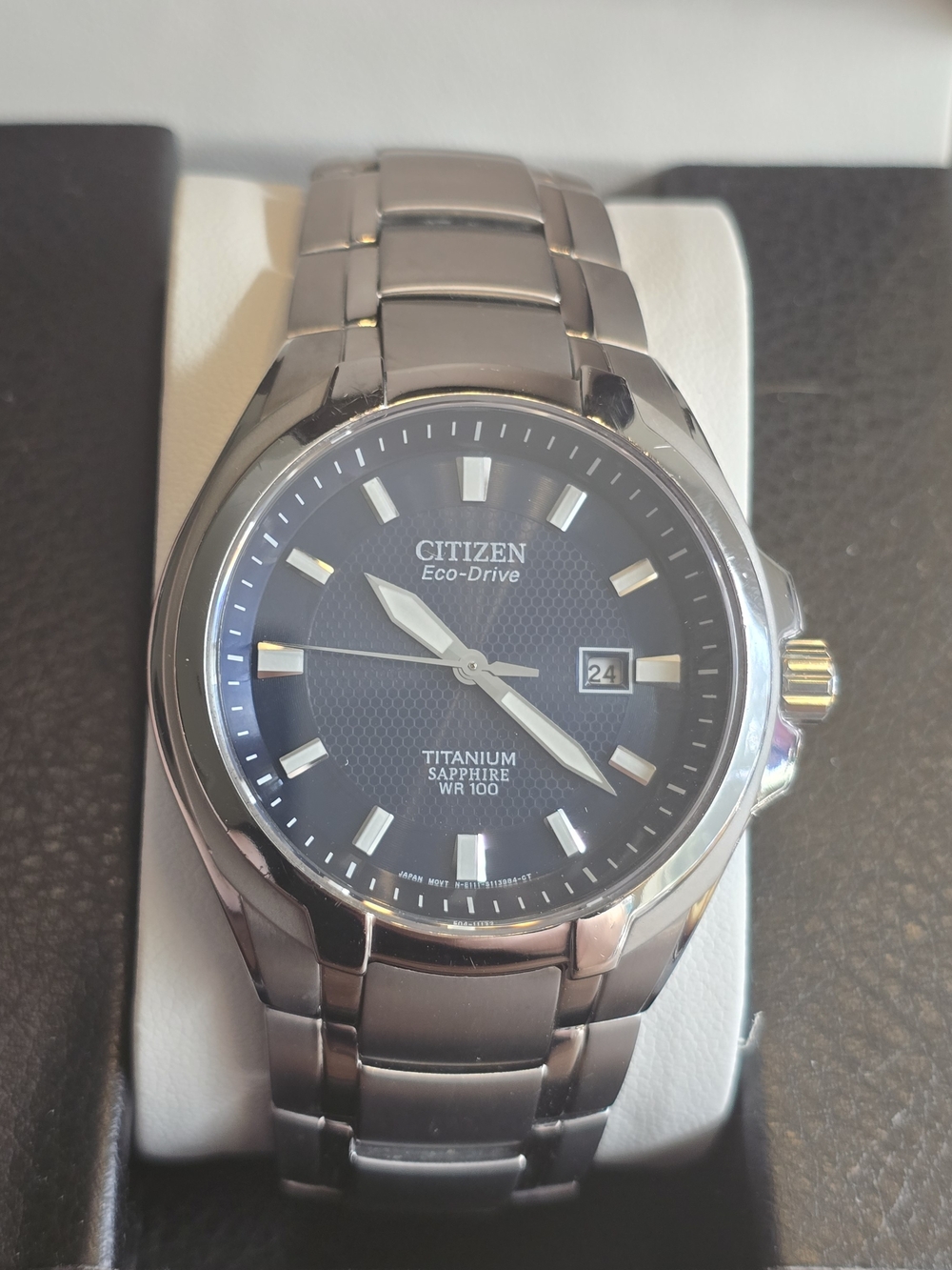 Citizen Eco-Drive Men's Titanium Blue Dial Watch